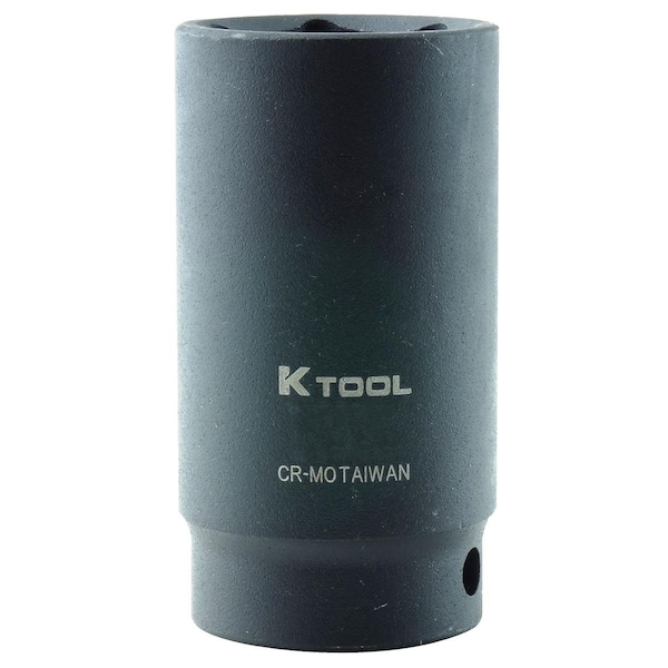 K-Tool International 1/2" Drive Impact Socket black oxide, Deep, 6 pt., 1/2"Drive, 28mm KTI-38228 - main